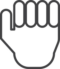 hand knocking on the door illustration in minimal style