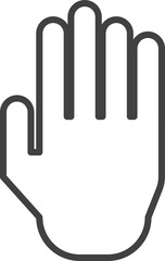open hand illustration in minimal style