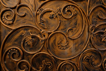 Copper door art work