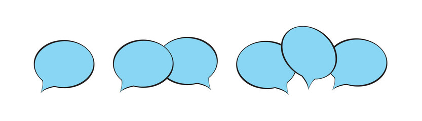 set of speech bubbles	