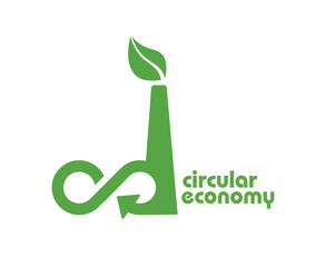 circular economy icons on white background	