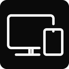 Solid Computer Mobile Device icon