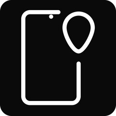 Solid Smartphone Location icon