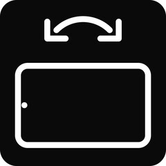 Solid Smartphone Rotate Horizontally icon