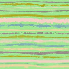 Pattern with multicolored stripes on green background 