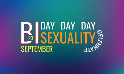 Celebrate Bisexuality Day. Design suitable for greeting card poster and banner