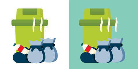 Cleaning supplies in bucket, Cleaning tools icon, Cleaner tools, housekeeping supplies, janitorial service, dustbin, waste bags, spray and dust collector, cleaning services logo, set of cleaning items