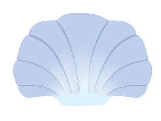 Blue  sea shell. vector illustration