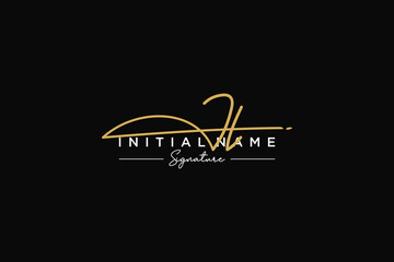 Initial JL signature logo template vector. Hand drawn Calligraphy lettering Vector illustration.