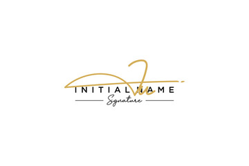 Fototapeta premium Initial JU signature logo template vector. Hand drawn Calligraphy lettering Vector illustration.