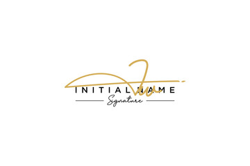 Initial JW signature logo template vector. Hand drawn Calligraphy lettering Vector illustration.