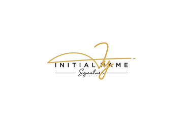 Initial JY signature logo template vector. Hand drawn Calligraphy lettering Vector illustration.