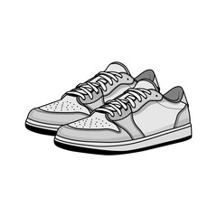 Shoes Sneaker Footwear Vector And Illustration