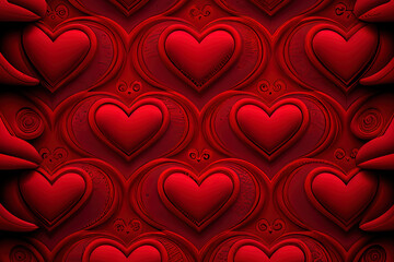 Fototapeta na wymiar Hearts pattern