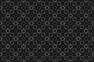 Fototapeta premium Abstract seamless patterns, geometric patterns, and batik patterns are designed for use in interior, wallpaper, fabric, curtain, carpet, clothing, Batik, satin, background, and Embroidery style.