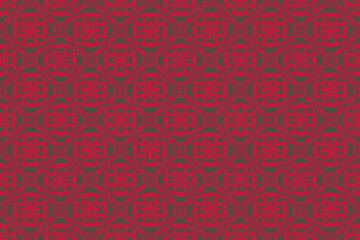 Abstract seamless patterns, geometric patterns, and batik patterns are designed for use in interior, wallpaper, fabric, curtain, carpet, clothing, Batik, satin, background, and Embroidery style.