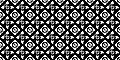 Abstract seamless patterns, geometric patterns, and batik patterns are designed for use in interior, wallpaper, fabric, curtain, carpet, clothing, Batik, satin, background, and Embroidery style.