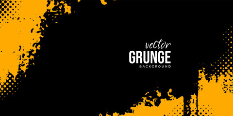 black and yellow abstract dirty grunge background	
