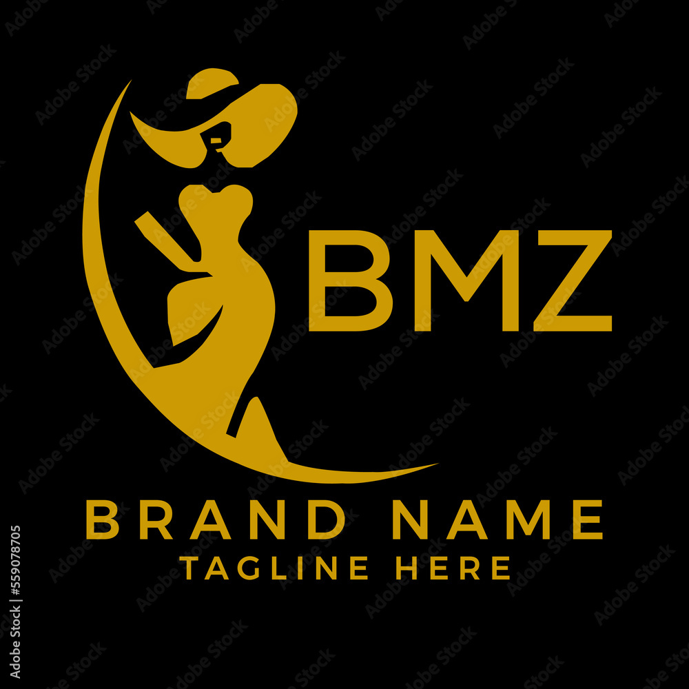 Wall mural BMZ fashion logo. BMZ  Beauty fashion house. modeling dress jewelry. BMZ fashion technology  Monogram logo design for entrepreneur and best business icon. 
