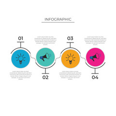 Modern business infographic illustration of line step options isolated background. professional info graph design template. Abstract graphic workflow concept layout, presentations