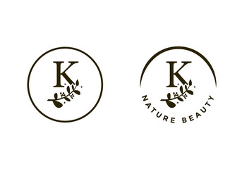 letter K logo, suitable for the company's initial symbol.