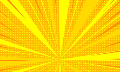 retro comic yellow background  halftone pop art retro style