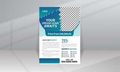 Professional Creative Home Sale Real Estate Company Flyer, Poster, Banner for Housing or Property Business Agency