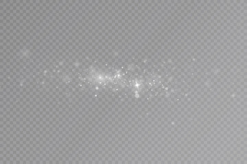 Light effect with glitter particles.Christmas dust.White sparks shine with special light.
