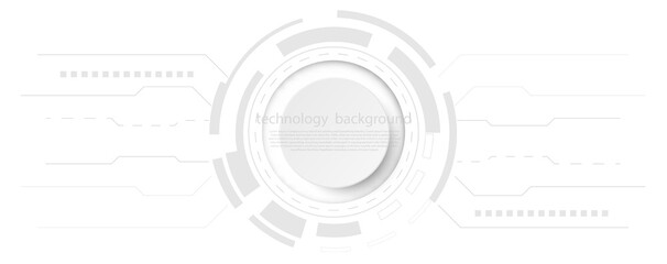 Black and white circle and line technology and science abstract technology innovation concept vector background