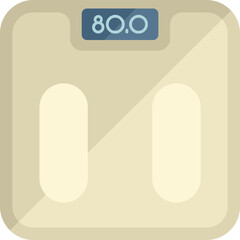 Sport scales icon flat vector. Healthy diet. Active life isolated