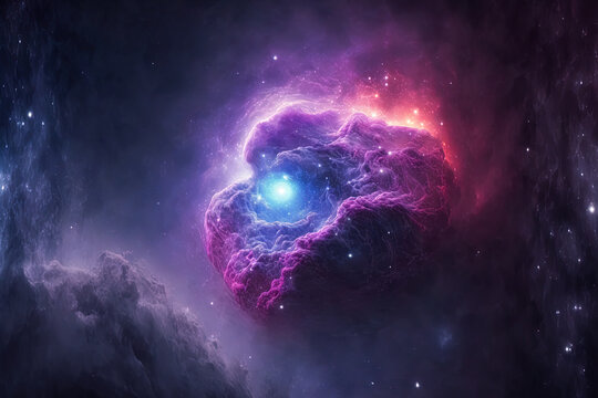 beautiful digital backdrop image of a galaxy. Generative AI