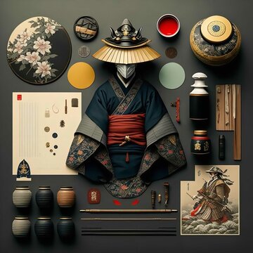 Samurai Wear Knolling Art