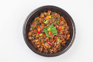 Vegetables mixed with cockles can also be used by lightly blanching them in boiling water.