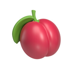 plum fruit 3d icon