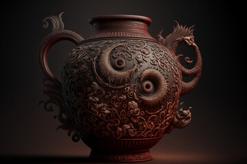 Ceramic art, up close. Generative AI	