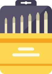 Screwdriver box icon flat vector. Phone repair. Broken tablet isolated