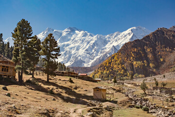 Beautiful view of Nanga Parbat mountain, picture taken on the way to Nanga Parbat Base Camp, Pakistan