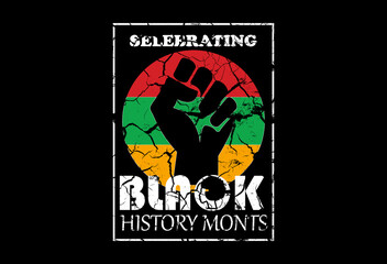 Celebrating Black History Month Grunge retro