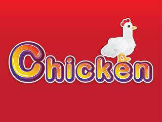 Fototapeta na wymiar Chicken Logo Cartoon Character. A funny Cartoon Rooster chicken giving a thumbs up. Vector logo illustration.