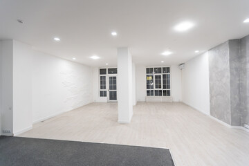 Fabric Pop Up basic unit Advertising banner media display backdrop, empty background.