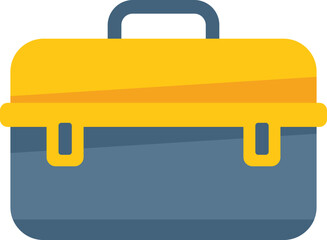 Bike toolbox icon flat vector. Fix service. Bicycle workshop isolated