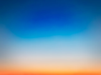 Fototapeta premium Colorful, sunny sunset, sunrise in a clear sky. Abstract background. Copy space