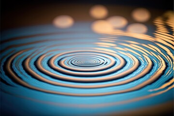 Fototapeta na wymiar ripples and water drops on the water