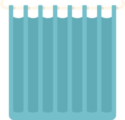 Shower curtain icon flat vector. Clean bathtub. Water design isolated
