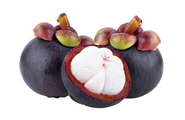 Mangosteen isolated on transparent png