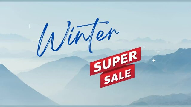 Winter Sale promo banner special offer Hot sale campaign price tag for discount clearance. Big sale online shopping.