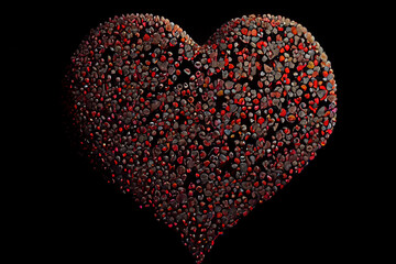 Large heart made from small hearts