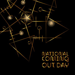 National Coming Out Day. Design suitable for greeting card poster and banner