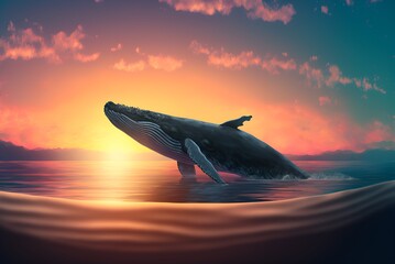 Whale in the ocean, Whale, Generative AI