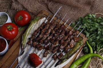 grilled meat on the barbecue